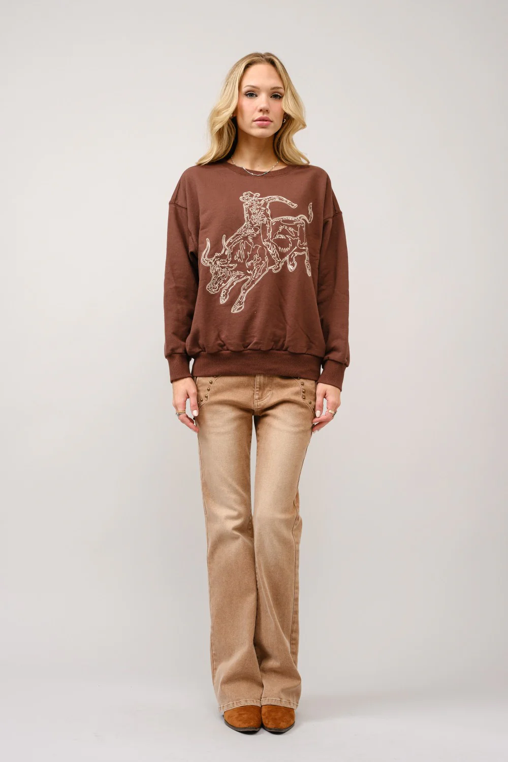 Wild Wyoming Sweatshirt Mocha - Image 2