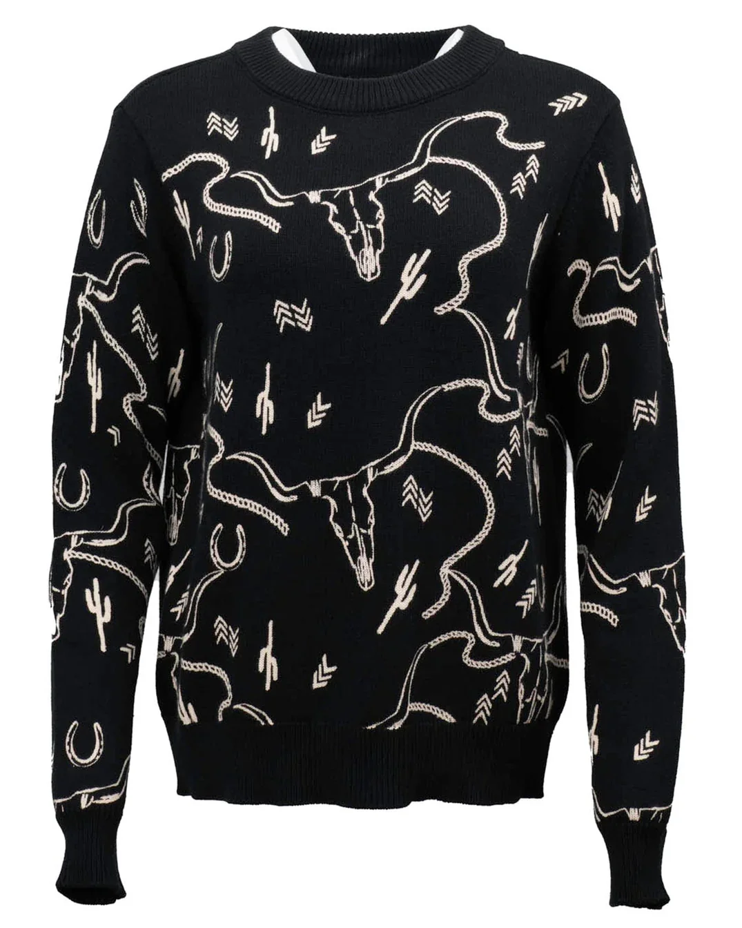 Women’s Ainsley Sweater Tan/Black - Image 5