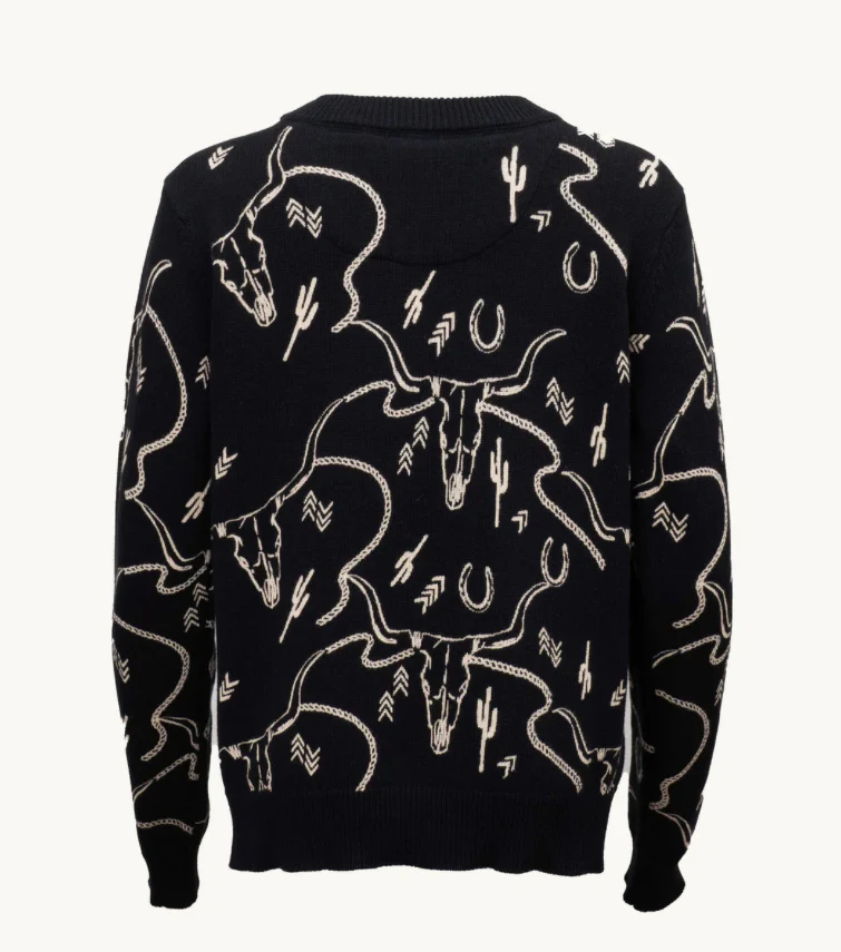 Women’s Ainsley Sweater Tan/Black - Image 6