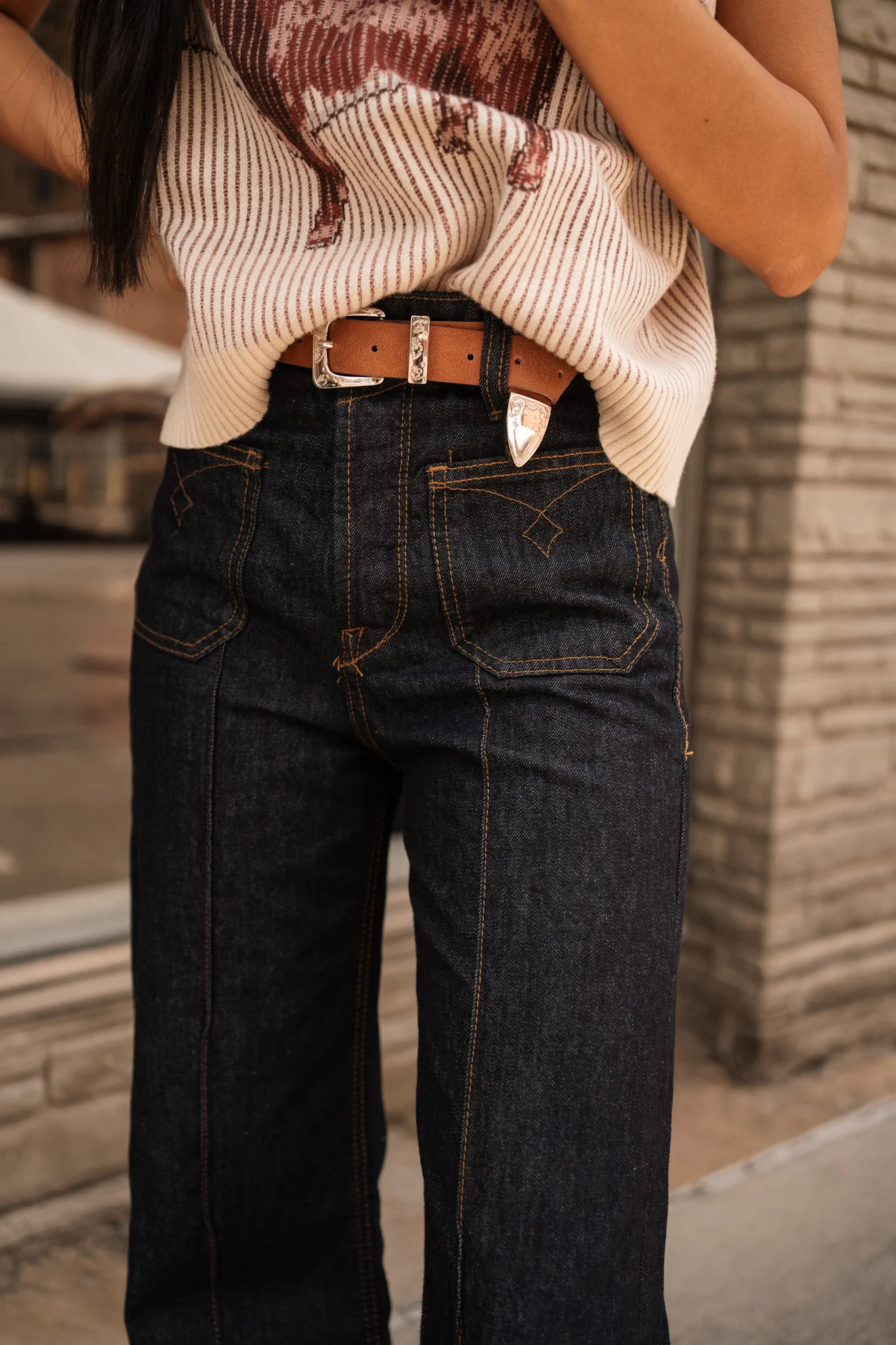 Ariat Ultra High Rise Tomboy Western Utility Wide Leg Jean - Image 3