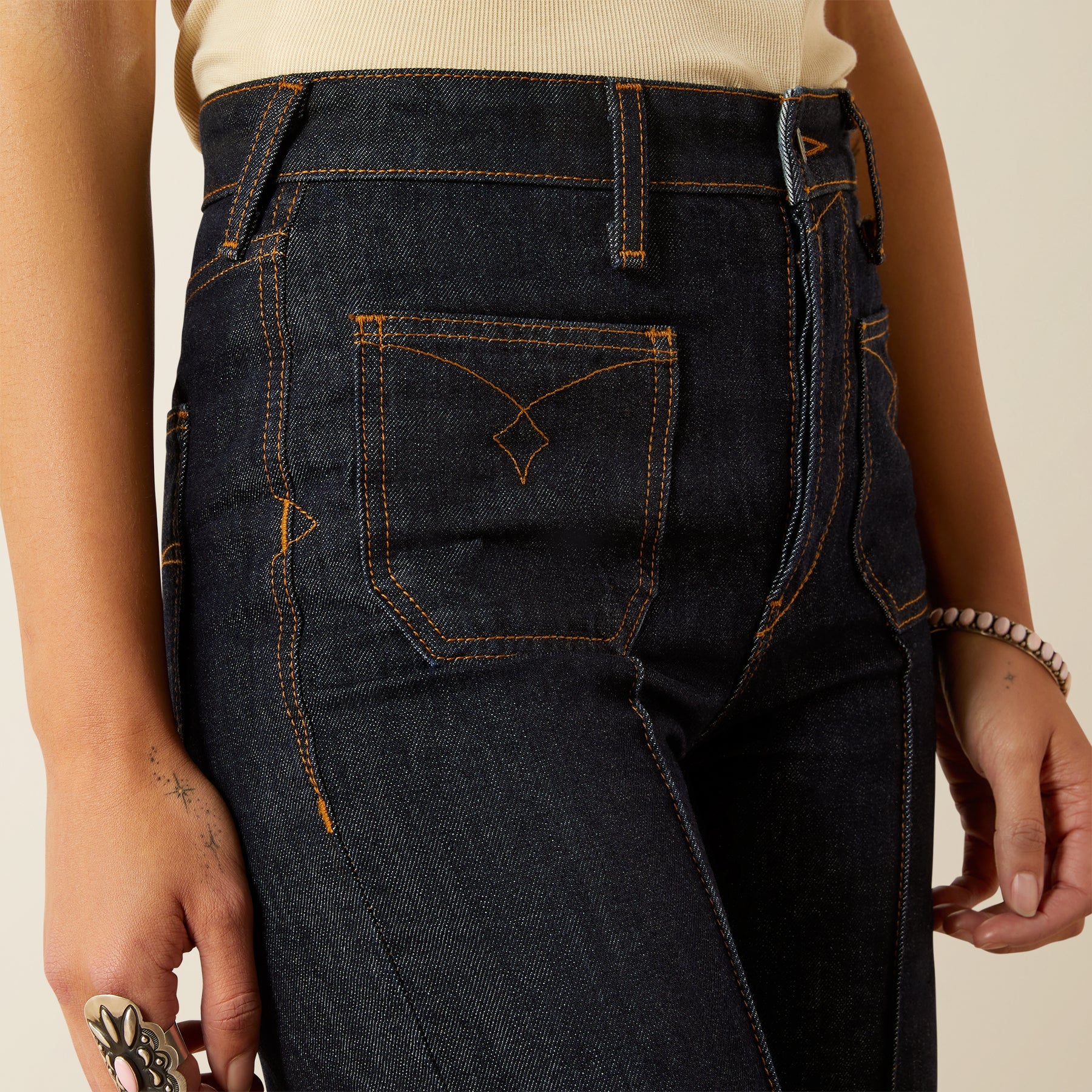 Ariat Ultra High Rise Tomboy Western Utility Wide Leg Jean - Image 5