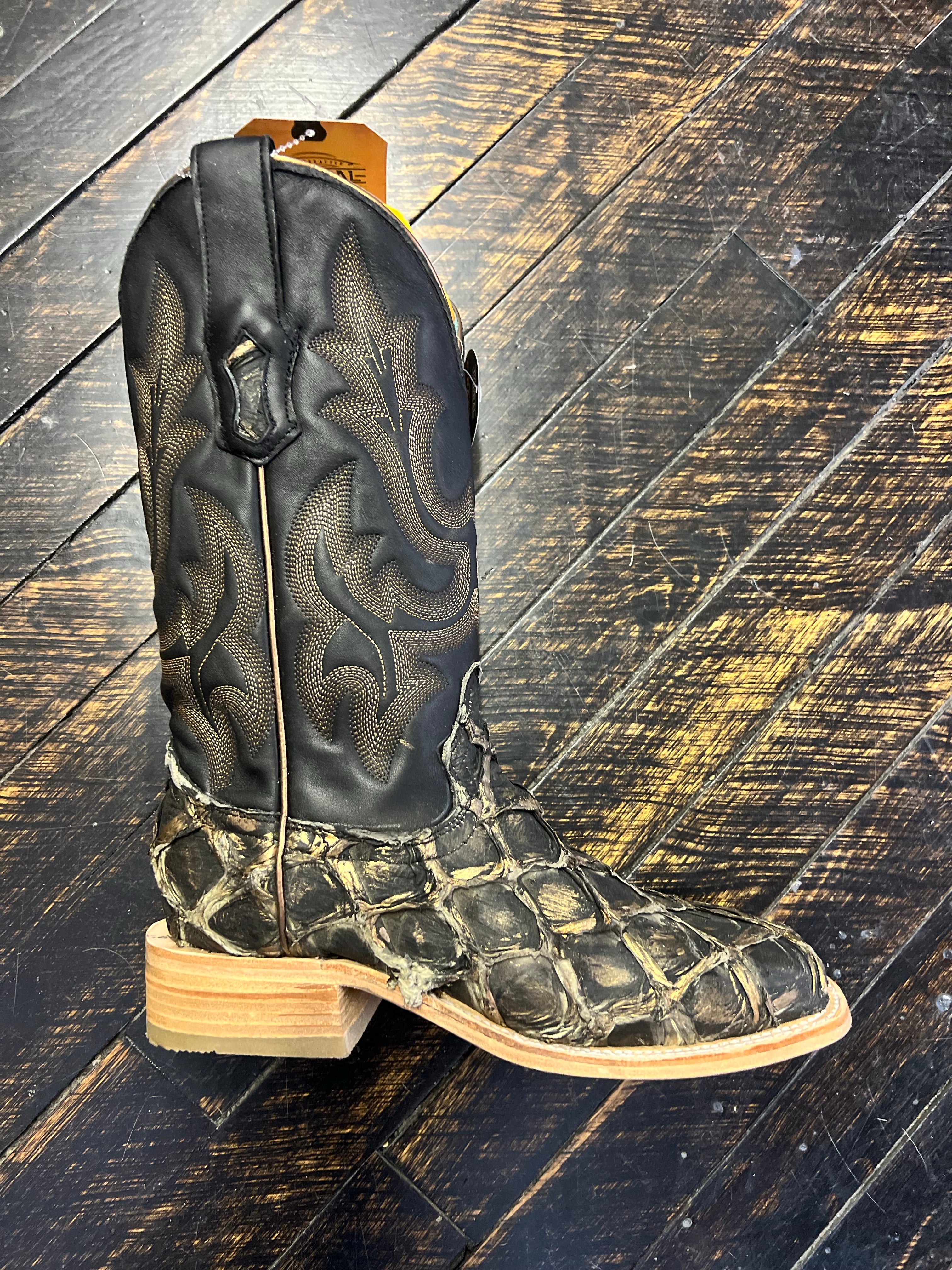 Final Sale ✨ The Grace Women's Corral Black Fish Handcrafted Boots - Image 2