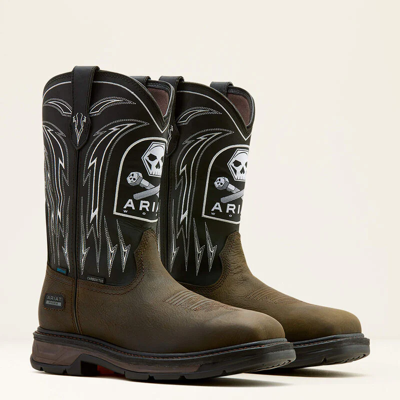 WorkHog XT Bolt Skull Waterproof Wide Square Toe Carbon Toe Work Boot - Image 5