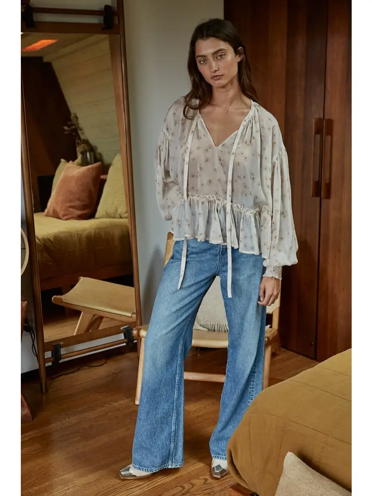 Chiffon Floral Print Blouse - Image 2