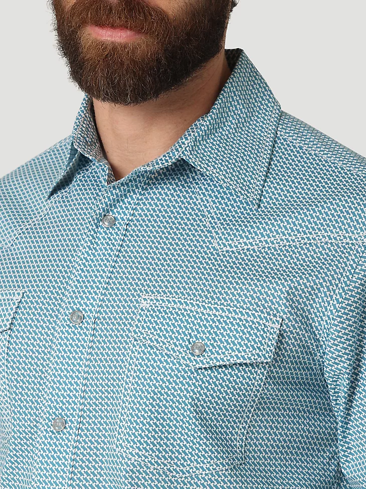 Final Sale ✨ Blue Zag Wrangler 20X Competition Snap Men's Western Shirt - Image 4