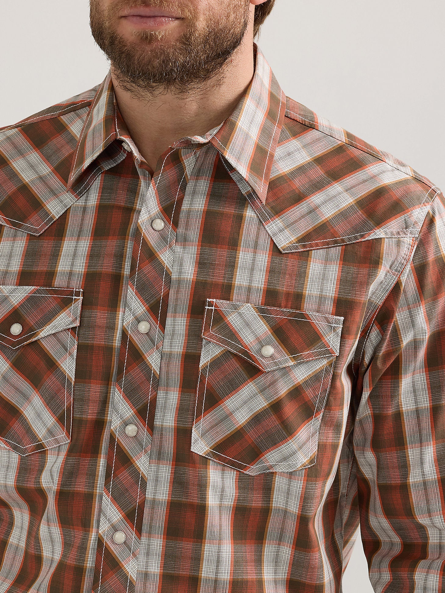 Wrangler 20x Mocha Men's Snap Up - Image 2