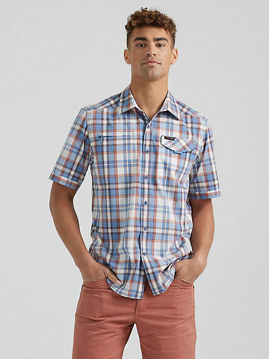 Wrangler ATG Asymmetrical Plaid Men's Shirt - Image 2