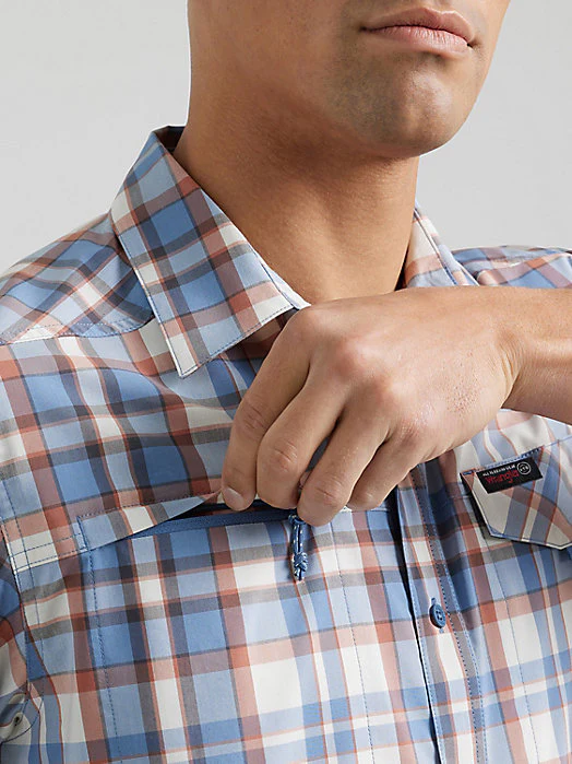 Wrangler ATG Asymmetrical Plaid Men's Shirt - Image 5