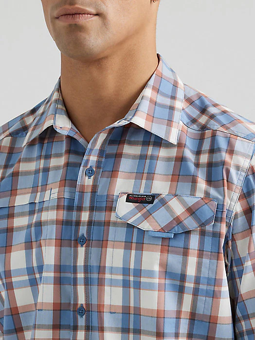 Wrangler ATG Asymmetrical Plaid Men's Shirt - Image 7