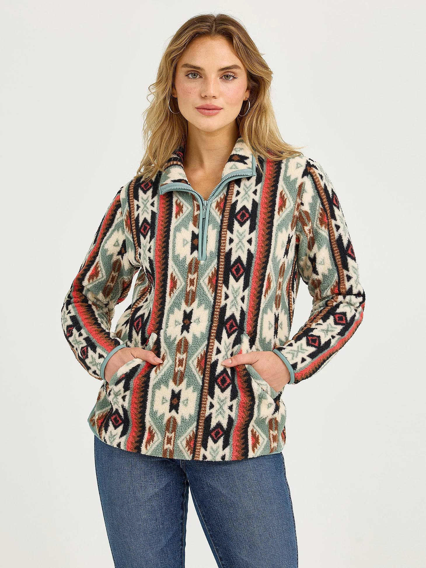 Wrangler Aztec Women's Sherpa Pullover