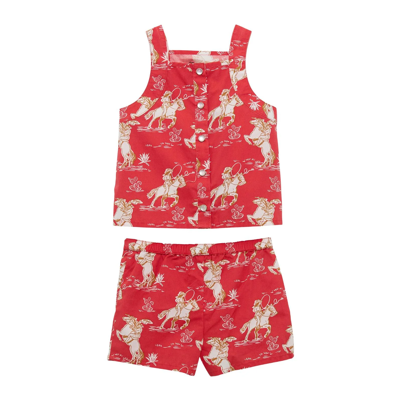 Wrangler Baby Girl Ropin Tank & Short Set - Image 2