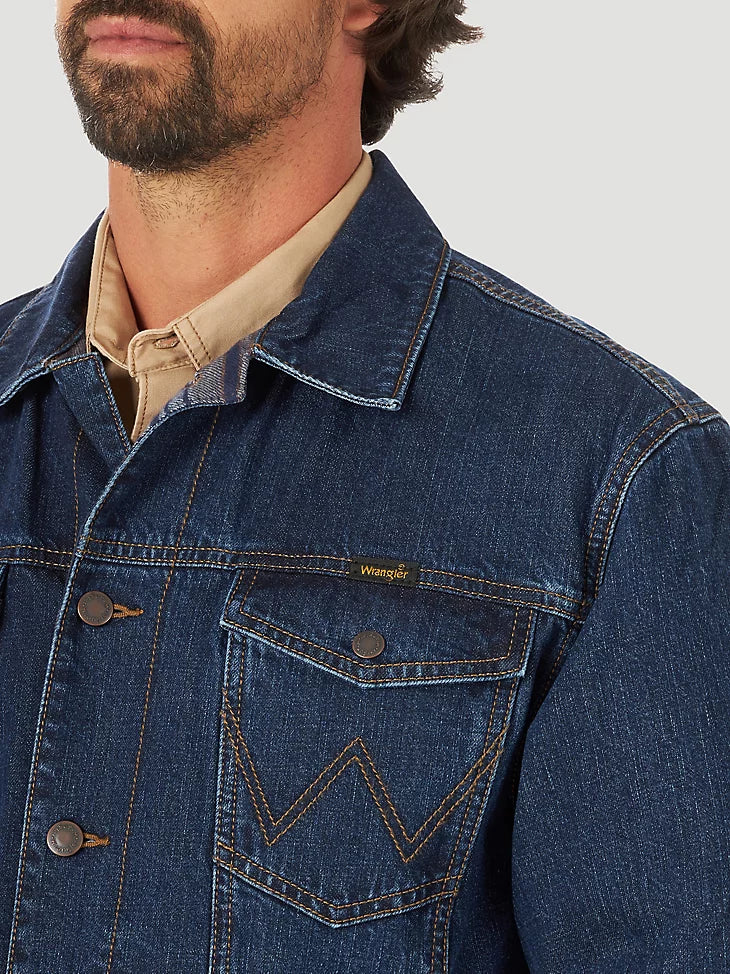Final Sale ✨Wrangler Blanket Lined Solid Denim Jacket - Image 2