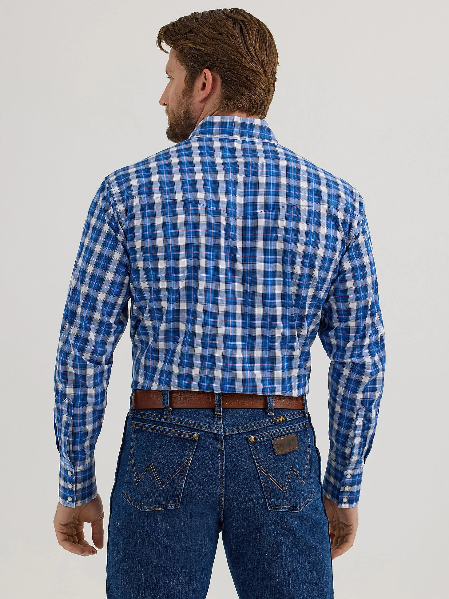Wrangler Blue Wrinkle Resist Men's - Image 3