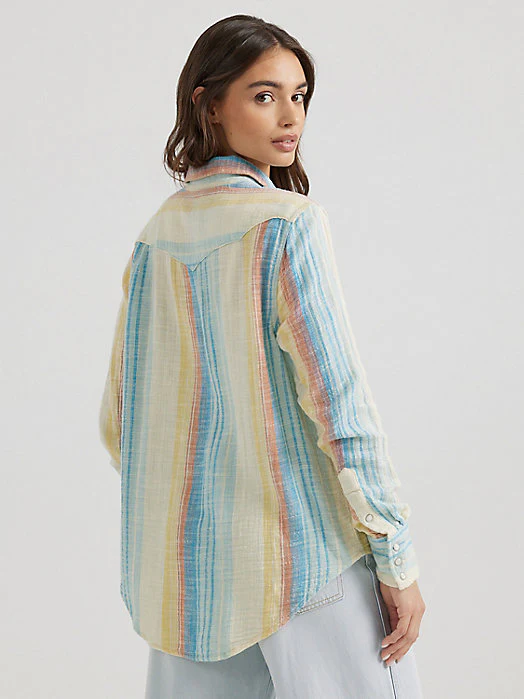 Wrangler Boho Stripe Snap Up - Image 3