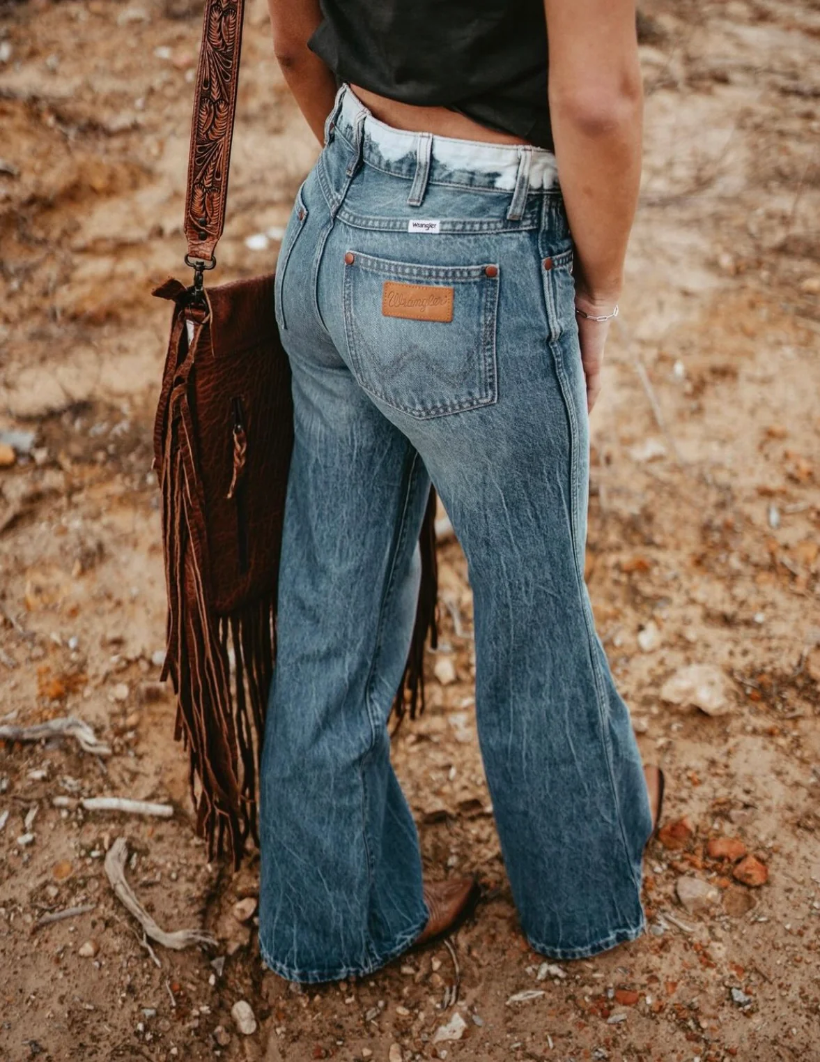 Sale ✨ Wrangler Carly Bleached Out Flare Women's Jeans - Image 3