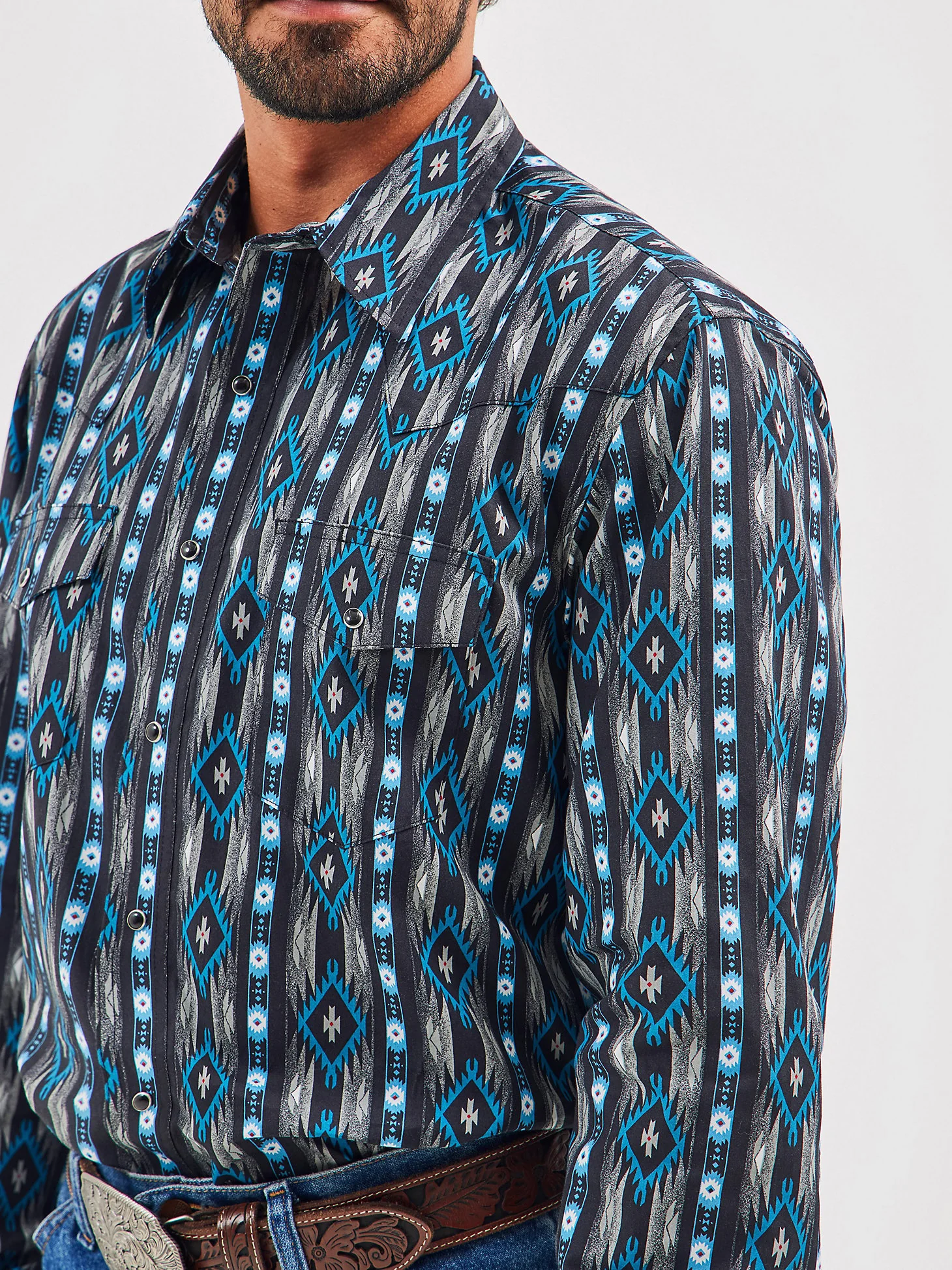 Wrangler Checotah Black Aztec Men's - Image 2