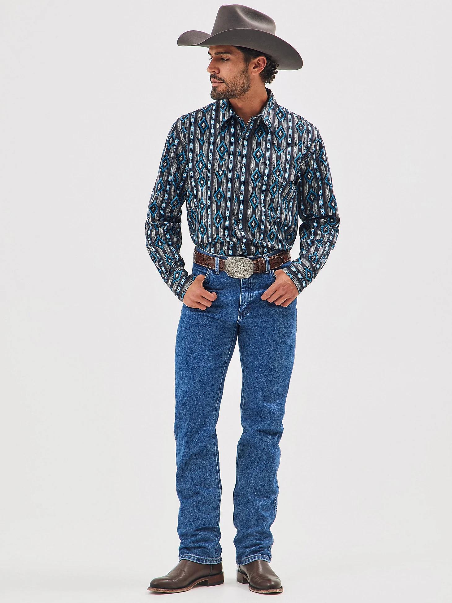 Wrangler Checotah Black Aztec Men's - Image 3