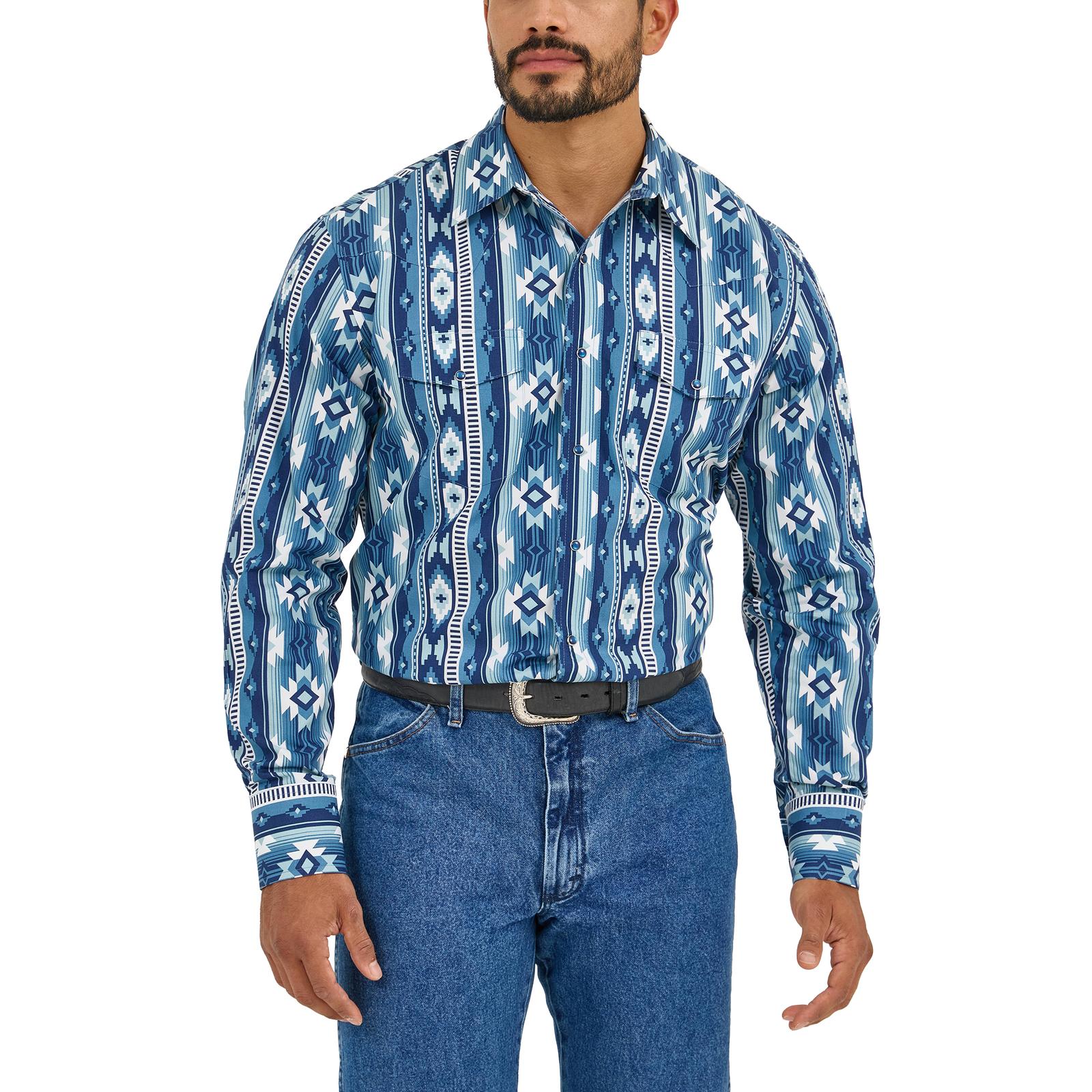 Wrangler Checotah Blue Kaleidoscope Men's - Image 4