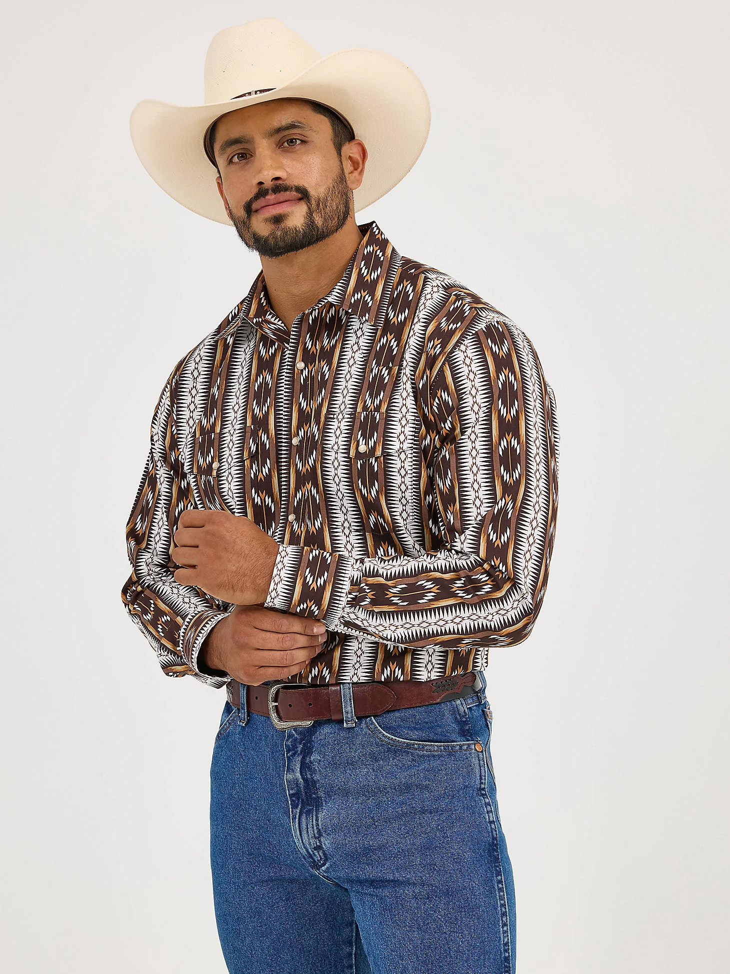 Wrangler Checotah Chocolate Aztec Men's - Image 3