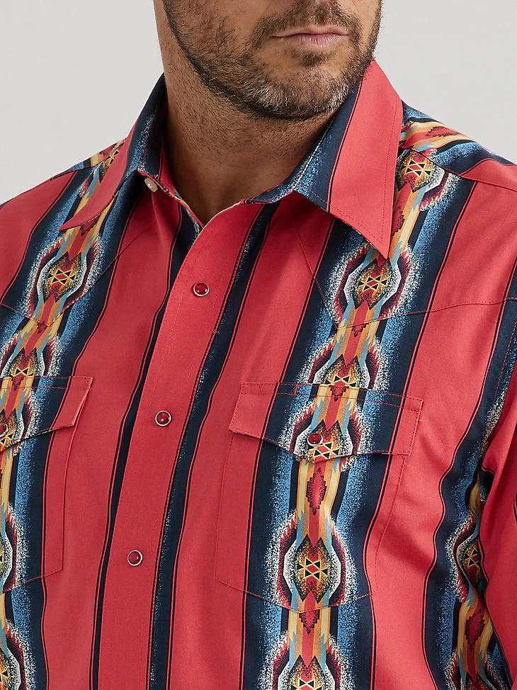 Wrangler Checotah Red Men's Snap Up - Image 2