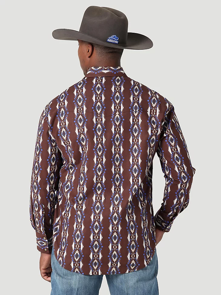 Final Sale ✨ Wrangler Checotah Hickory Snap Men's Western Shirt - Image 3