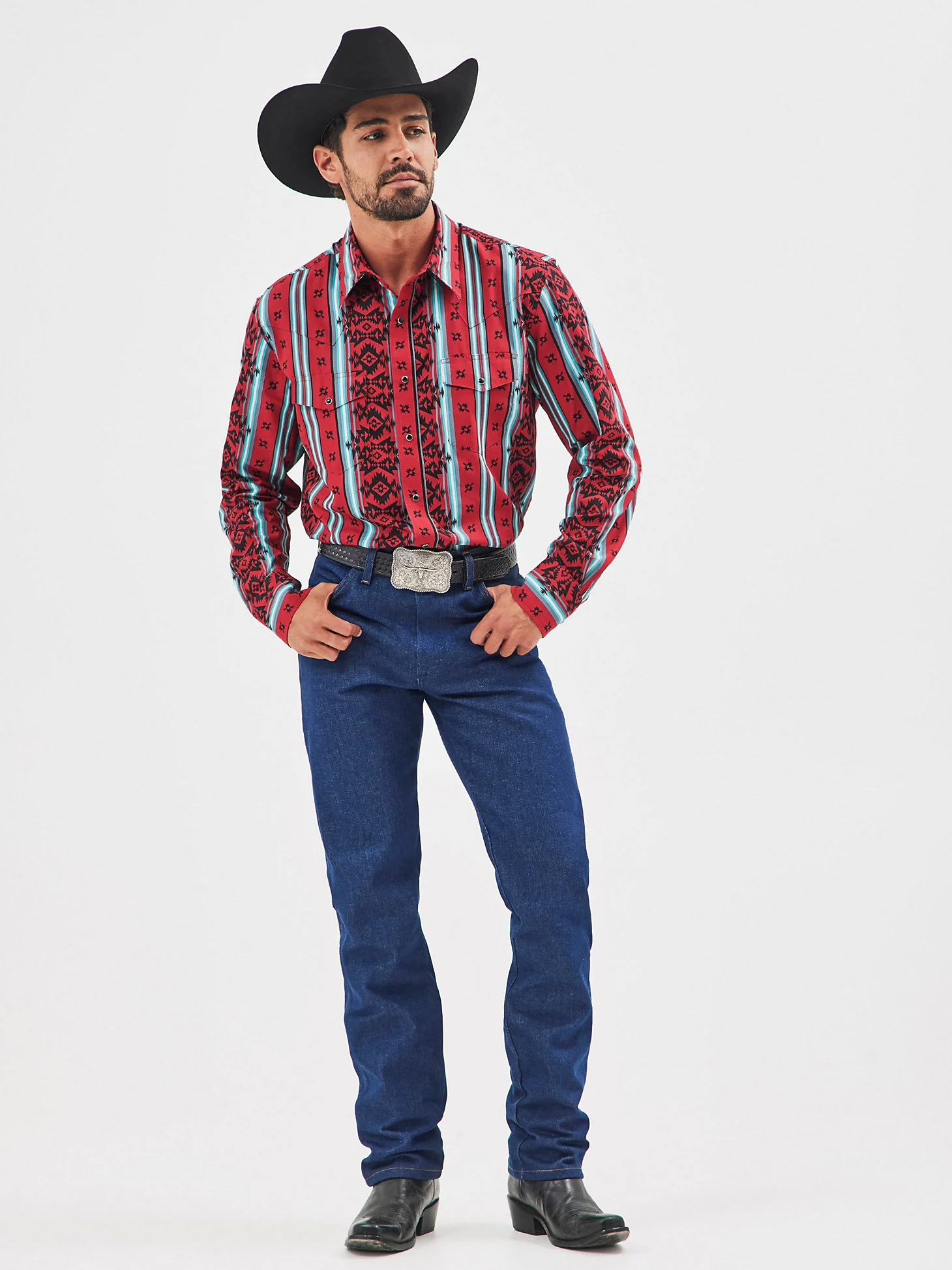 Wrangler Checotah Red Aztec Men's - Image 3