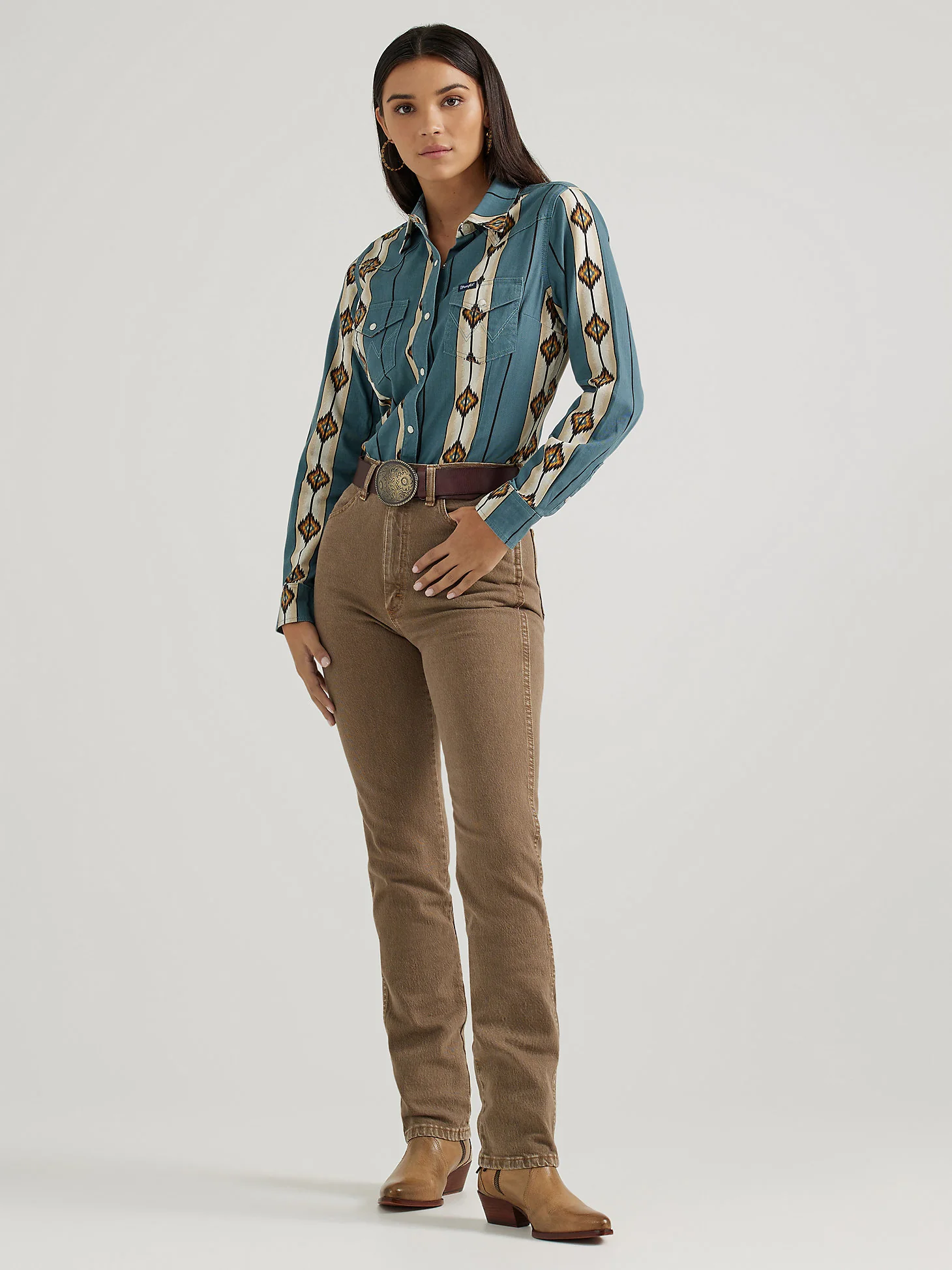 Wrangler Checotah Teal Women's - Image 2