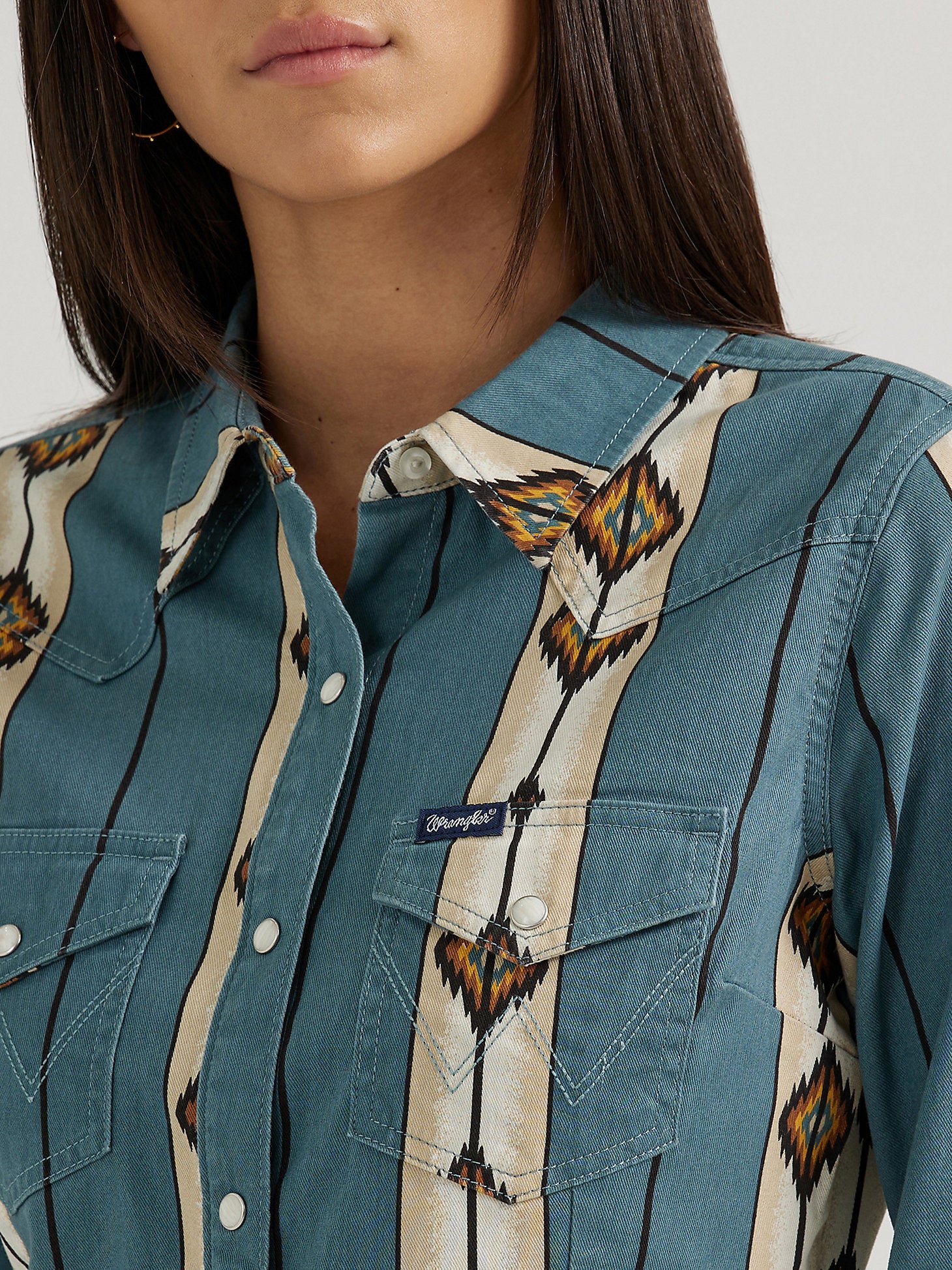 Wrangler Checotah Teal Women's - Image 3