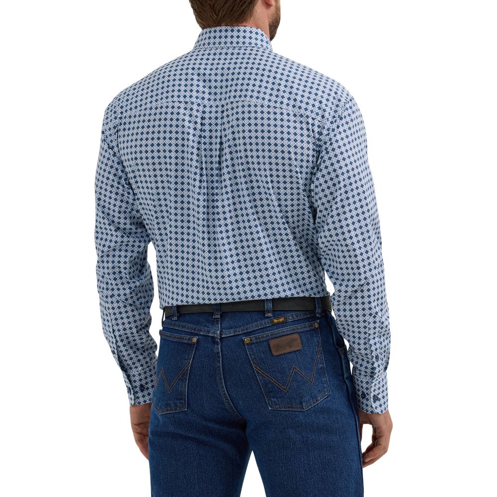 Wrangler Classics Blue Diamond Men's Button Up - Image 3