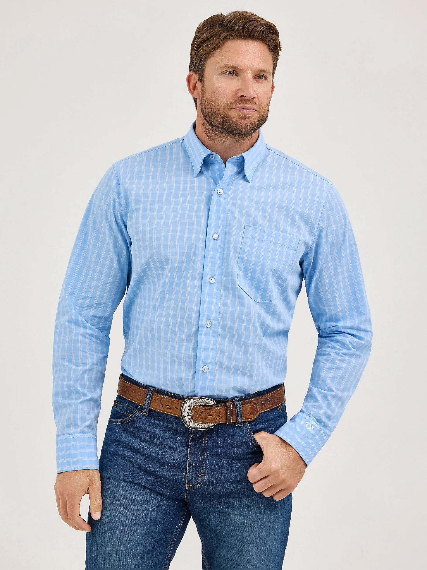 Wrangler Cody Johnson Button Up COJO Blue - Image 2