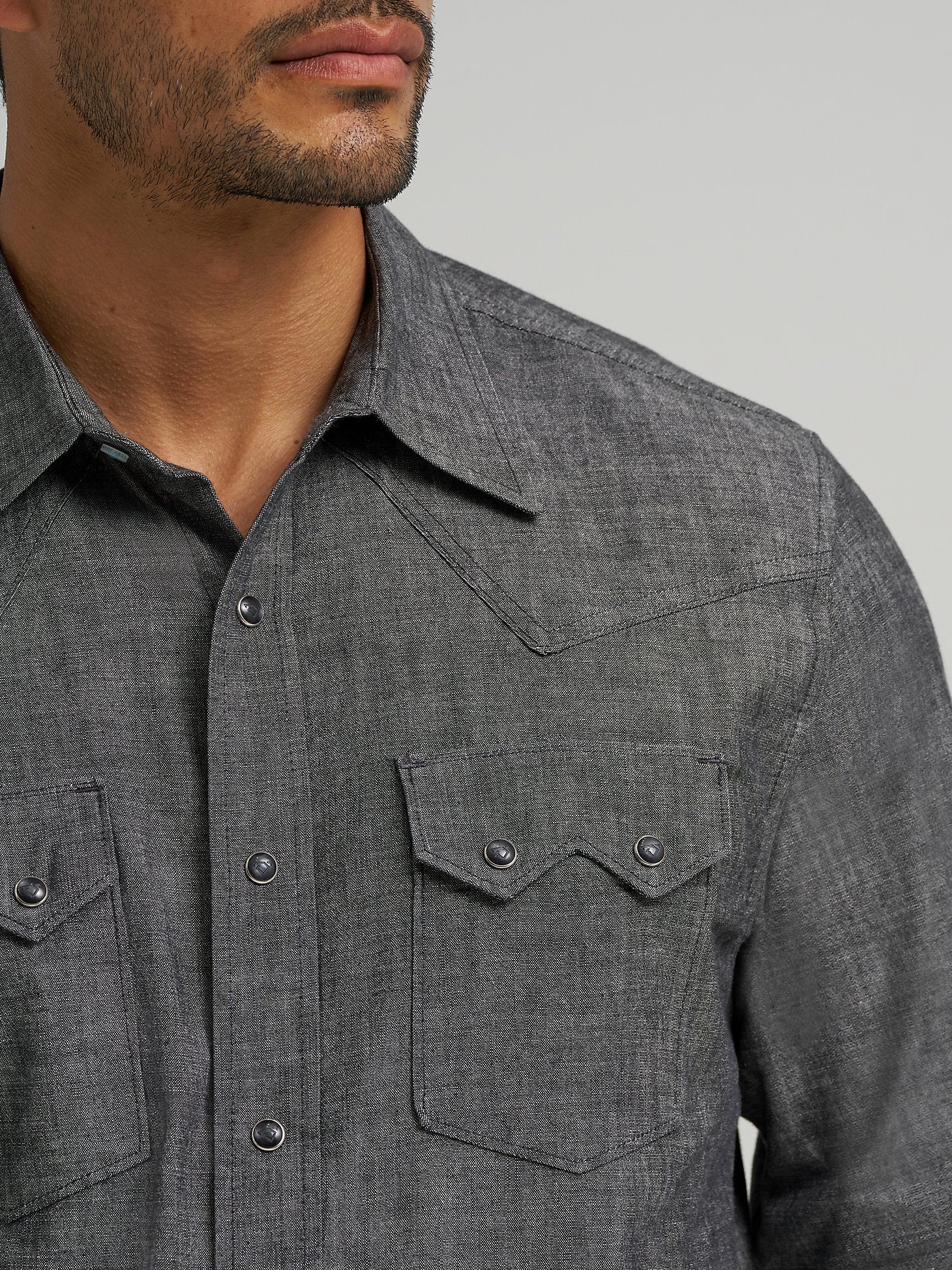 Wrangler Cody Johnson Snap Up Charcoal - Image 3