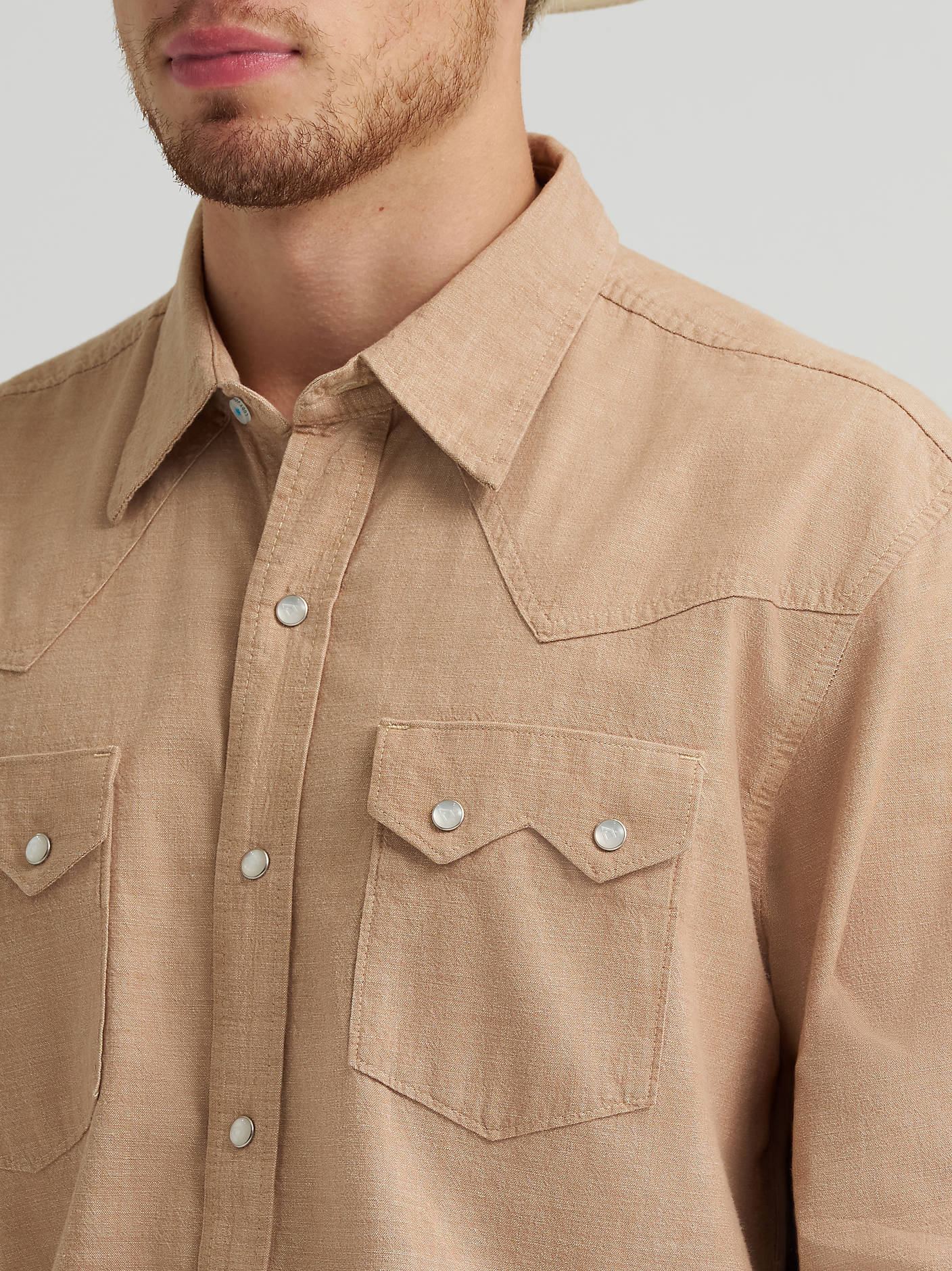 Wrangler Cody Johnson Snap Up Tan - Image 3