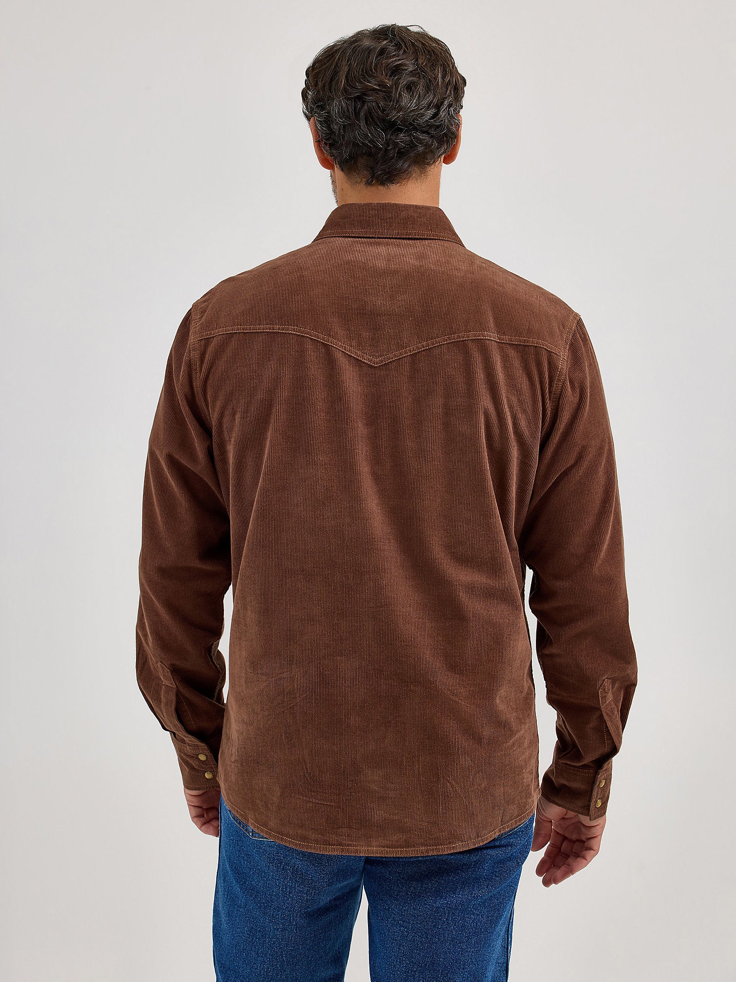 Wrangler Corduroy Chocolate Snap Up - Image 4