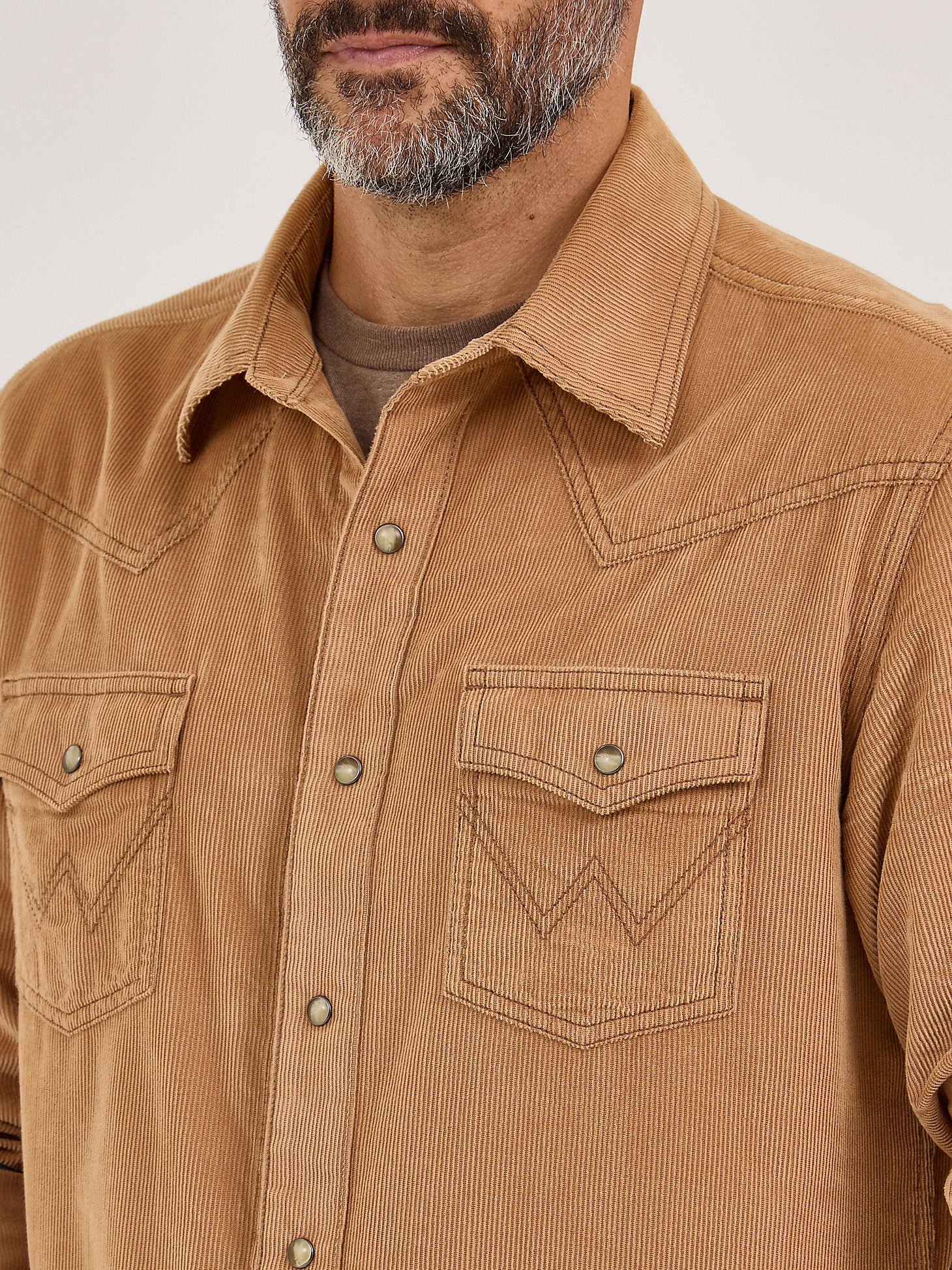 Wrangler Corduroy Snap Up Sandy - Image 6