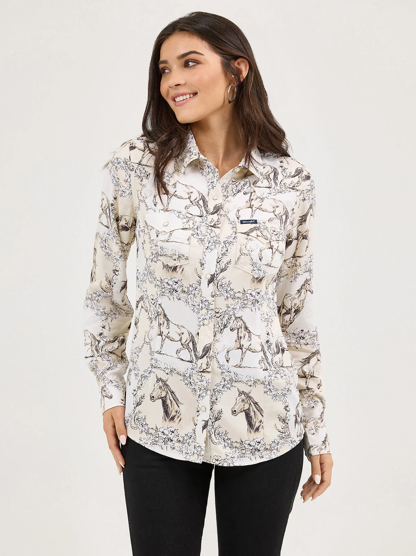 Wrangler Cream Saddle Up Snap Up - Image 3