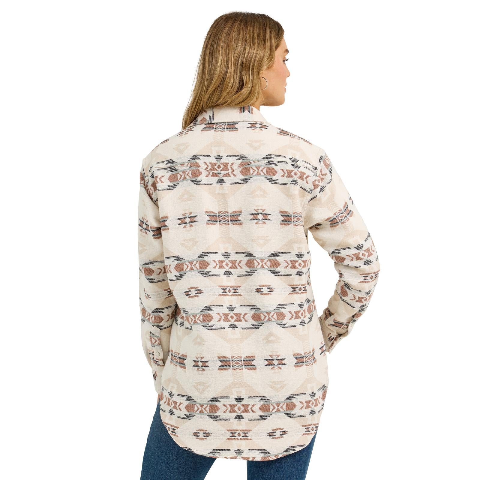 Wrangler Cream & Whiskey Women's Shirt Jacket - Image 4