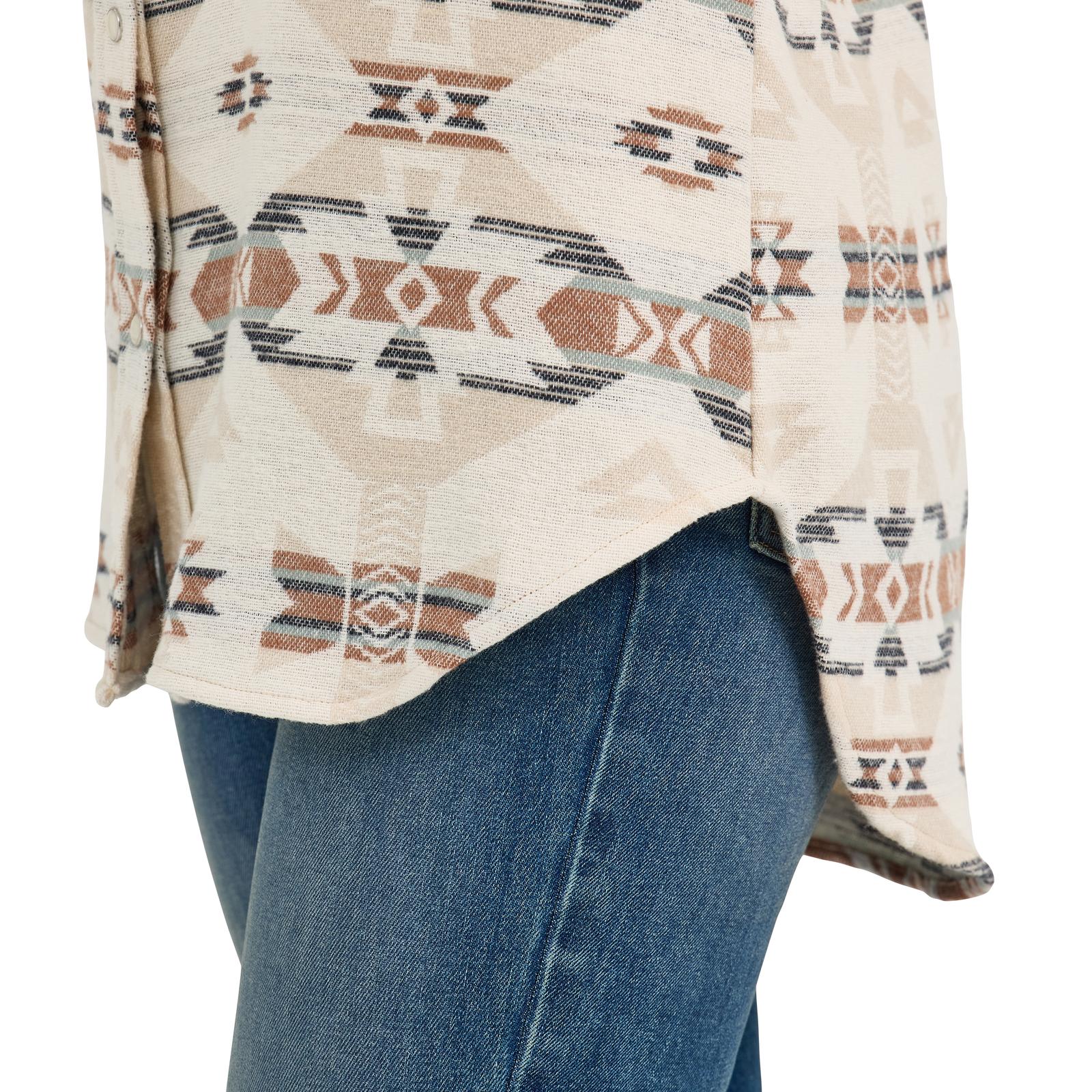Wrangler Cream & Whiskey Women's Shirt Jacket - Image 6