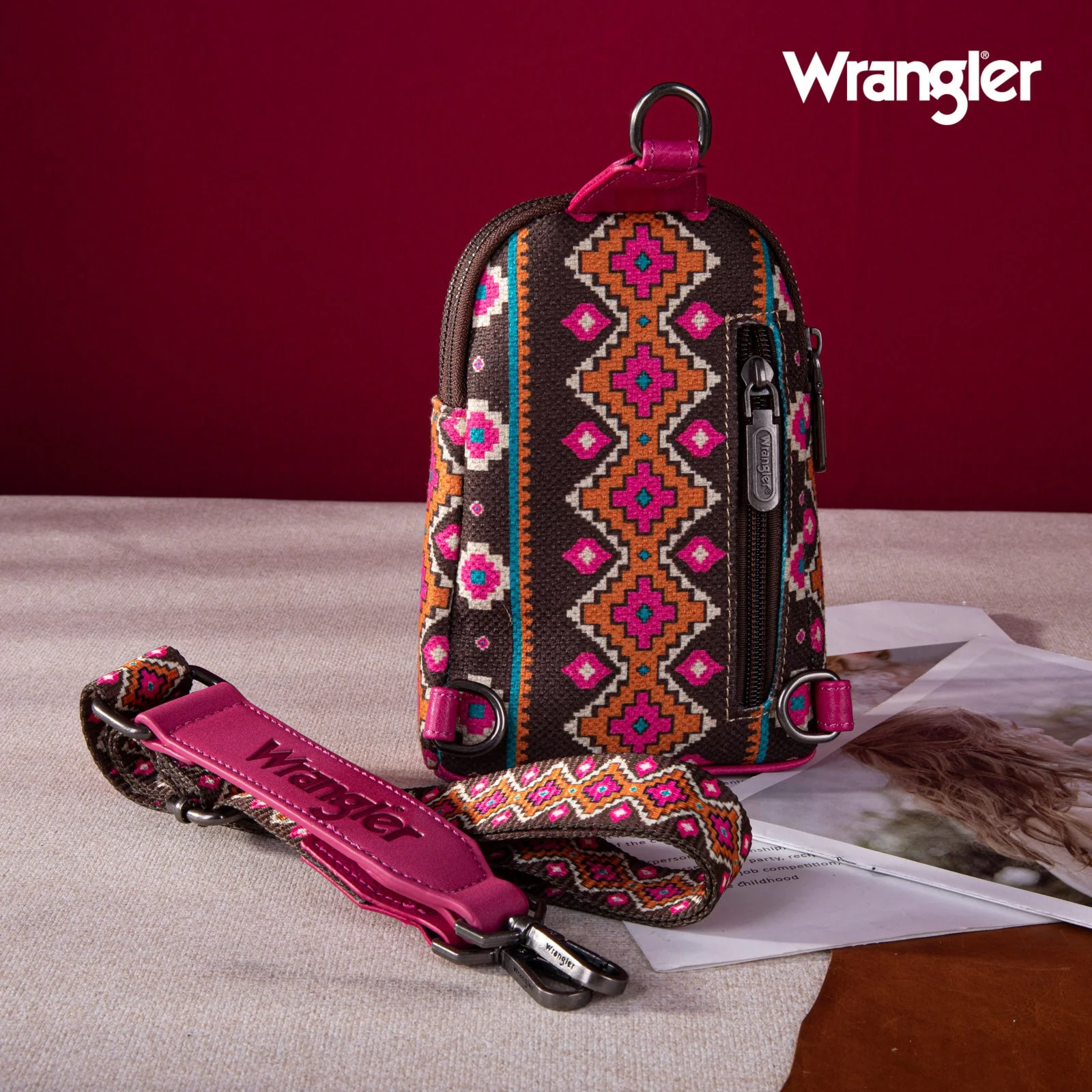 Wrangler Crossbody Sling Hot Pink - Image 3