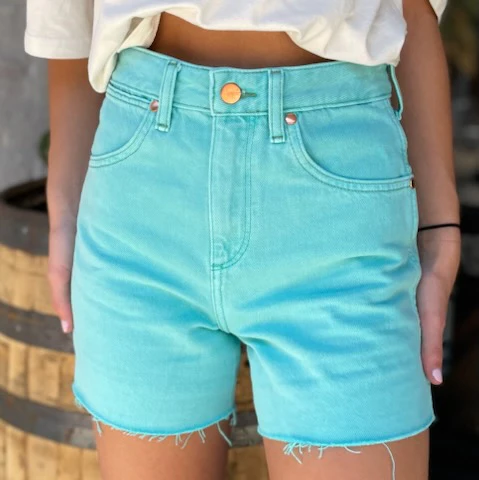 Final Sale ✨Wrangler Dahlia Turquoise Shorts - Image 2