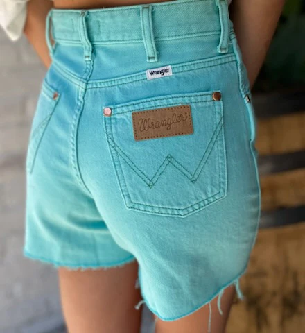 Final Sale ✨Wrangler Dahlia Turquoise Shorts - Image 3