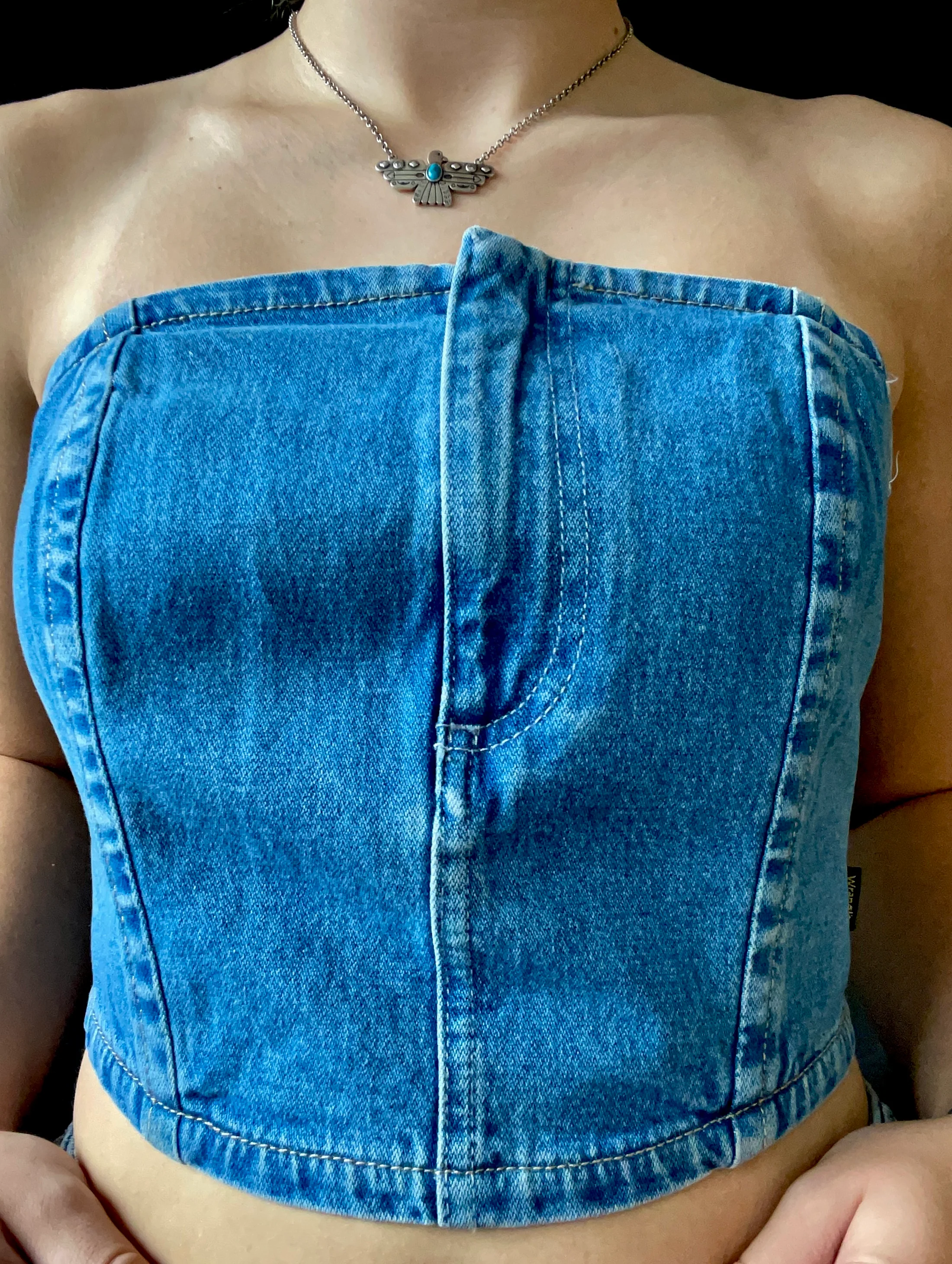 Final Sale ✨ Wrangler Denim Bustier - Image 2
