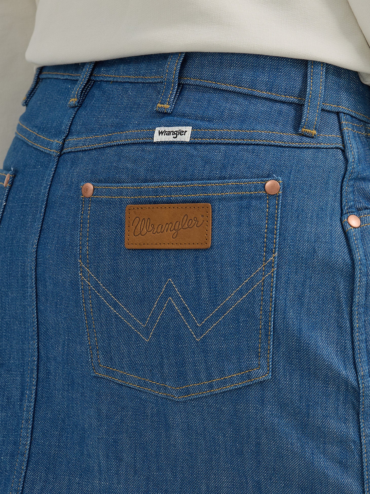 Wrangler Denim Original Blue Mini Skirt - Image 2
