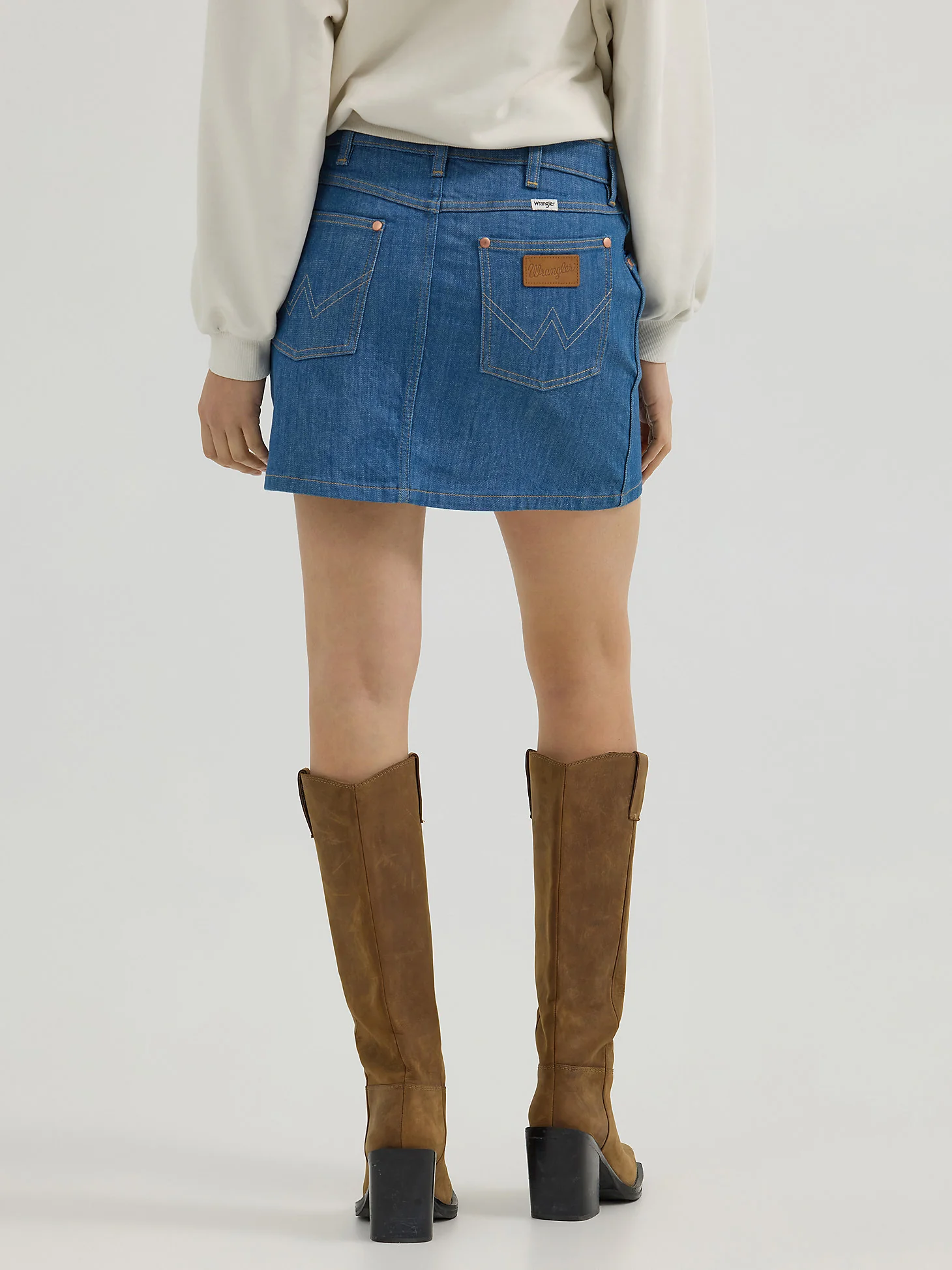 Wrangler Denim Original Blue Mini Skirt - Image 6