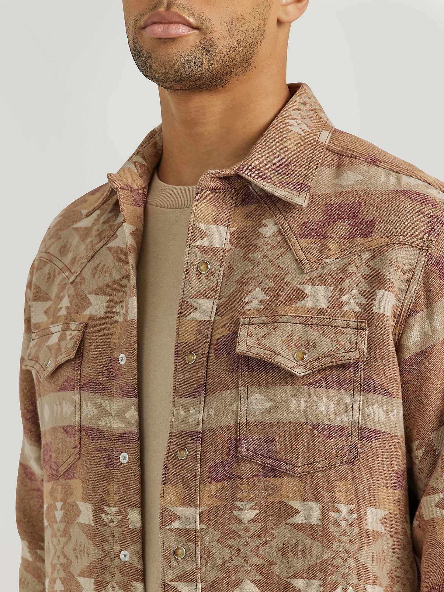 Wrangler Desert Shirt Jacket Men's Snap Up - Image 3