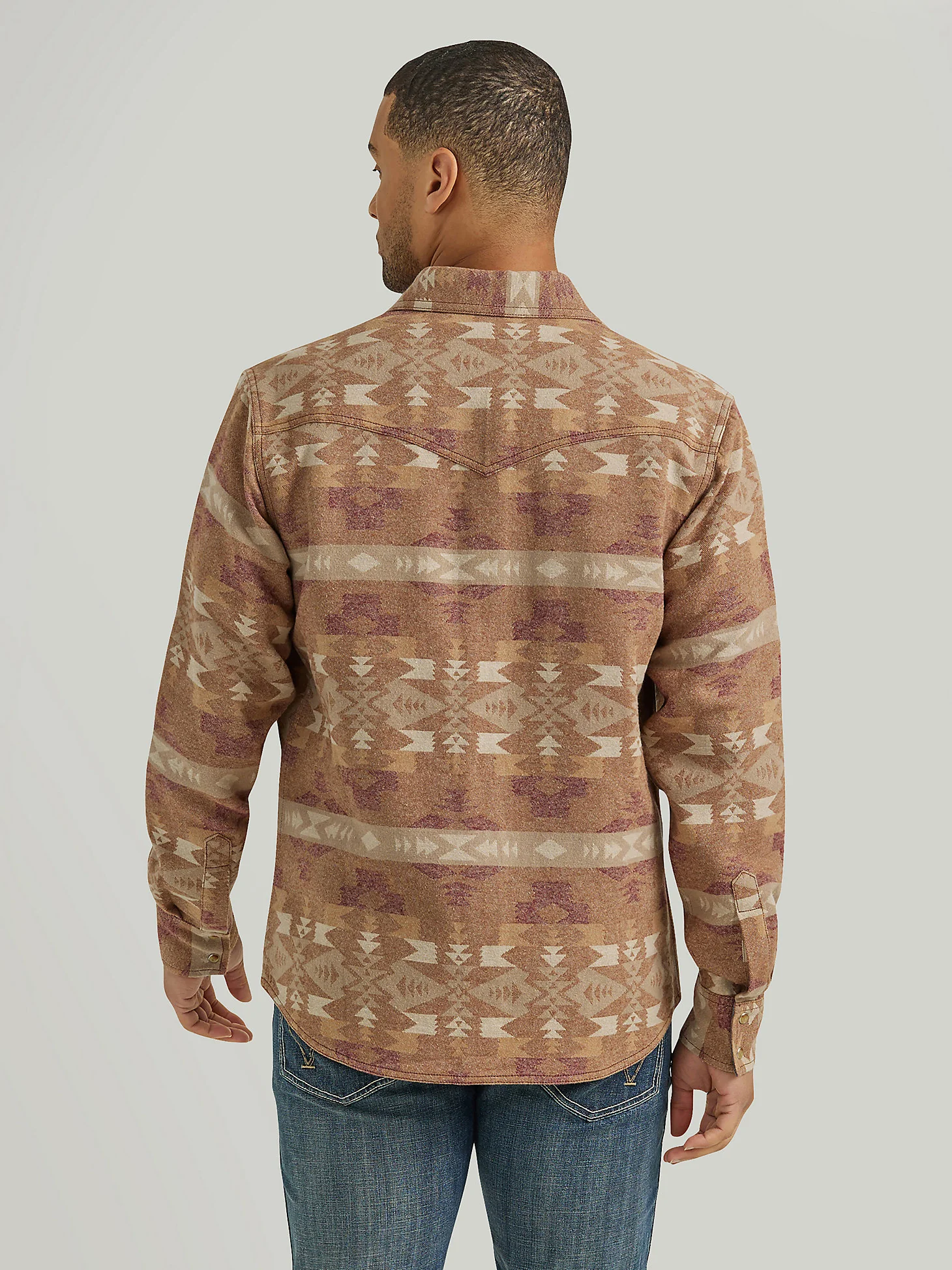 Wrangler Desert Shirt Jacket Men's Snap Up - Image 4