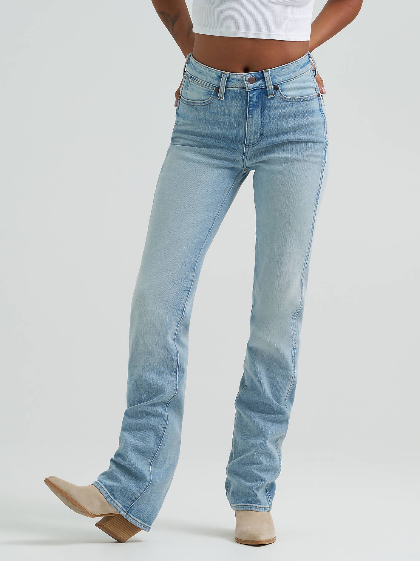 Wrangler Dusty Sky Bootcut Jeans - Image 3
