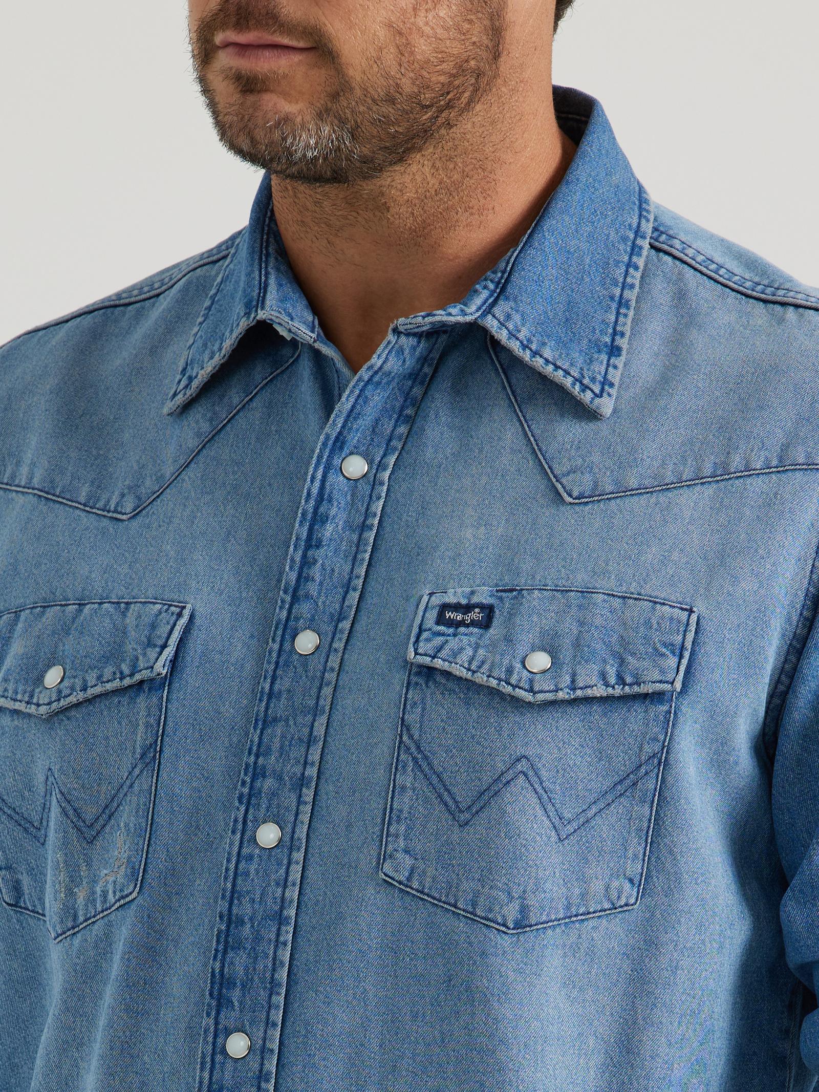 Wrangler Eli Light Denim Snap Up - Image 2