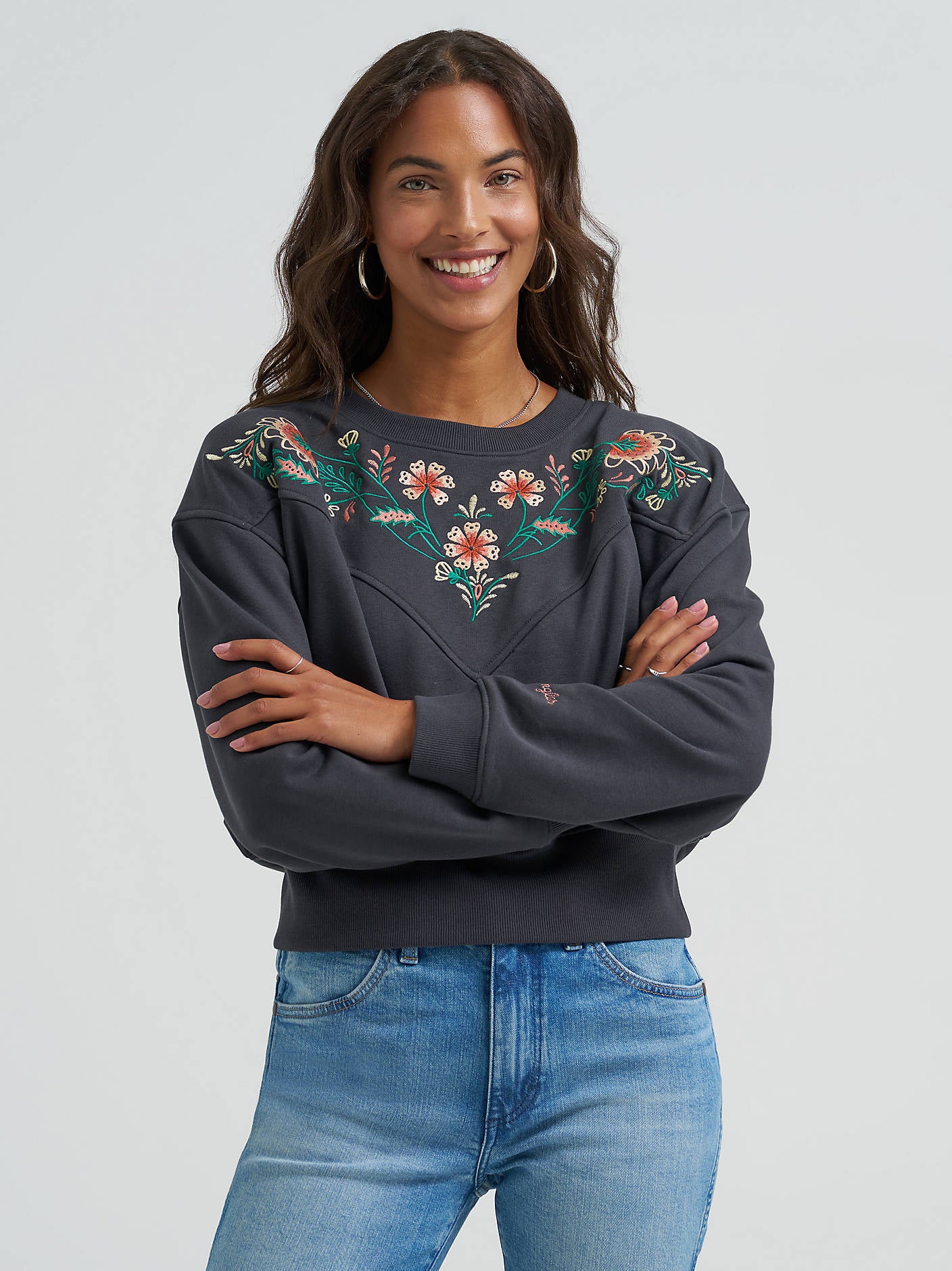 Wrangler Embroidery Yoke Crop Top - Image 5