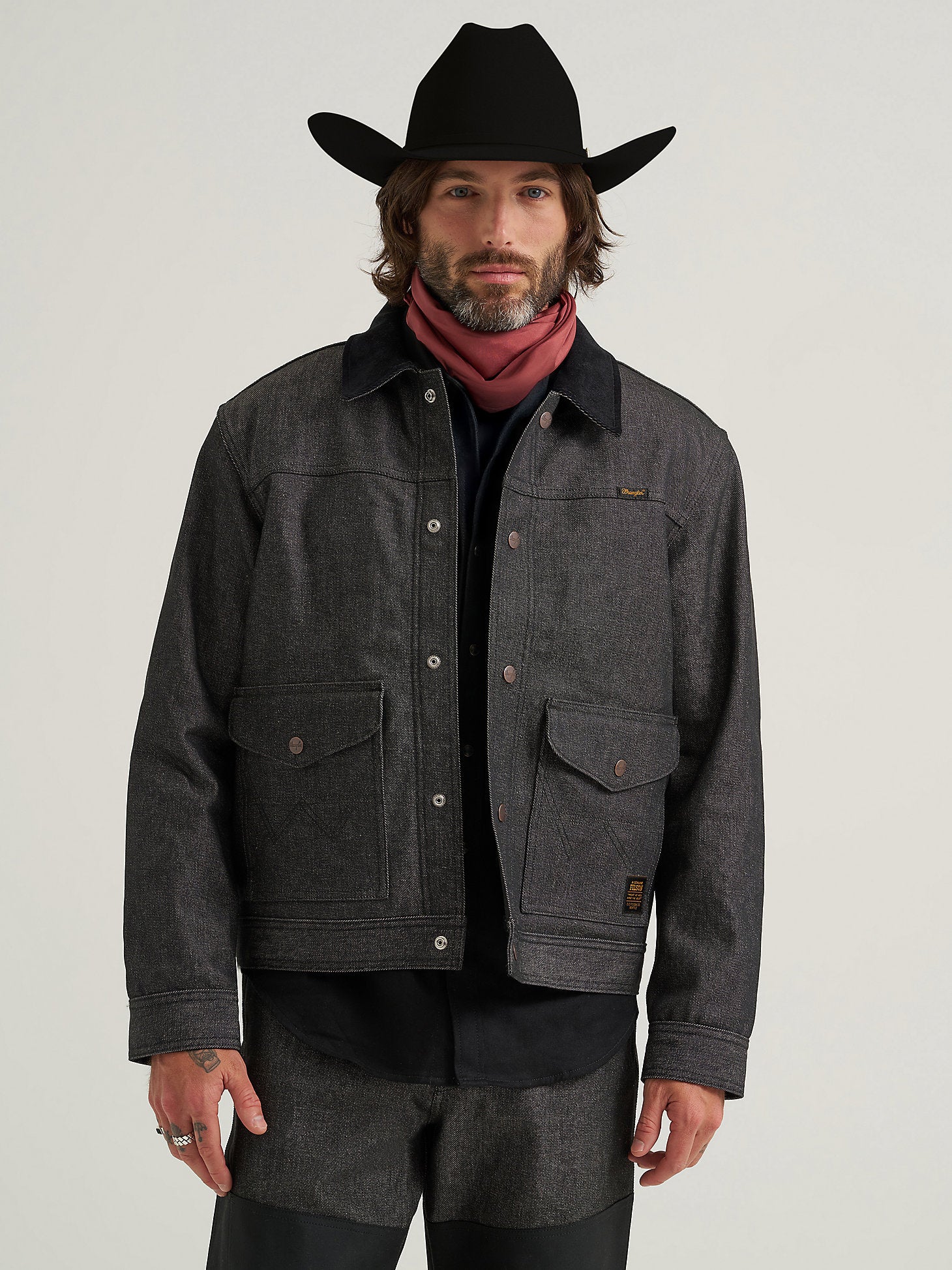 Wrangler Filson Black Denim Work Jacket - Image 2