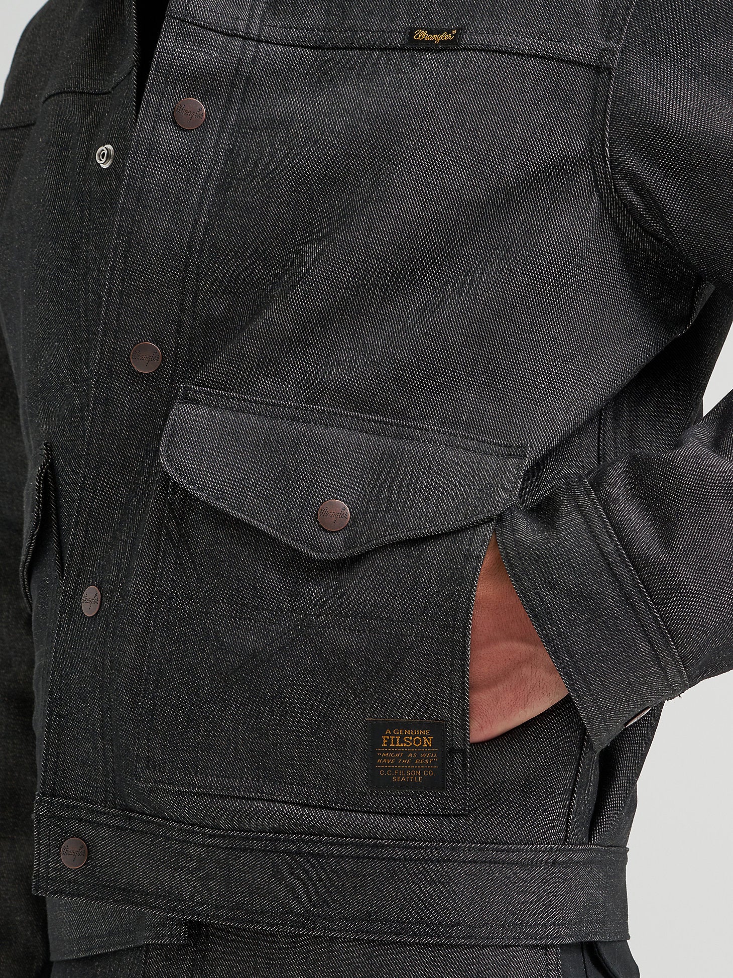 Wrangler Filson Black Denim Work Jacket - Image 7